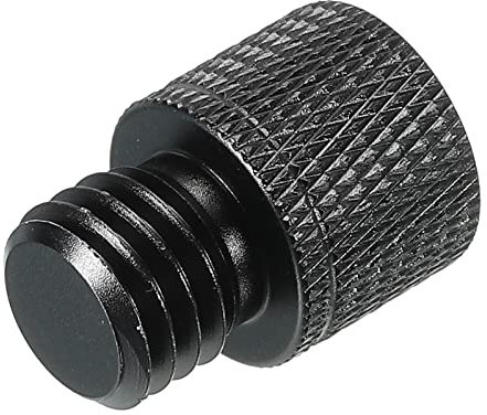 sourcing map Mic Stand Adapter 3/8 Female to M12 Male Camera Screw Thread Adapter for Microphone Tripod Stand Black