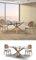 Mar.c.a. Design - Mesa de comedor, cocina o salón, superficie de cristal, patas de madera, moderna 160 x 90 x 75 cm de altura - Made in Italy
