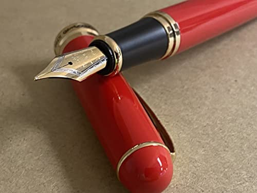 Rhapsody Jinhao x750 Fountain Pen 0.5mm Medium-Fine Nib Ink Pens (Ferrari Red)