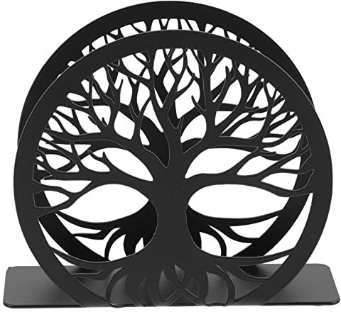 Mipcase Serviettenhalter Metall Lebensbaum Design Freistehender Taschentuchspender Tischplatte Papierserviettenhalter Standorganisator Für Küche Zuhause Arbeitsplatten Restaurant Picknick