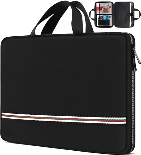 Funda para portátil TSA de 15.6 pulgadas, funda protectora para laptop, duradera y resistente al agua, maletín para computadora portátil, compatible con HP, Dell, Acer, Asus, Lenovo, Notebook, color