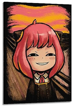 VZRSQZK Spy X Family Anya Meme Anime-Poster, dekoratives Gemälde, Leinwand, Wandposter und Kunstdruck, modernes Familienschlafzimmer-Dekor-Poster, 40 x 60 cm