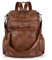 UTO Damen Rucksack Vegane Leder Mode Multifunktionsrucksack mit Quaste Lässige Schultertaschen mehres Kompartiment Große Kapazität Reißverschluss Umhängetasche Für Mädchen Reise Universität Braun
