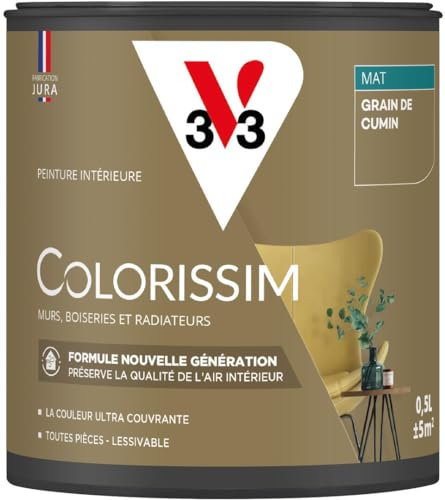 V33 Peinture multi-supports Colorissim® Grain de cumin Mat 0,5L