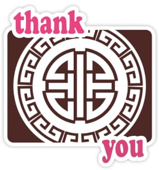China Chinesische Vier Segen Symbol Danke Aufkleber Zitat Dankbar