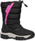 Geox J Himalaya Girl B AB, Scarpone da Neve, Black/Fuchsia, 39 EU