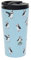 ECO CHIC Reusable Thermal Coffee Cup Stainless Steel Leakproof Insulated 330ml Travel Mug (Multi Puffin Blue)