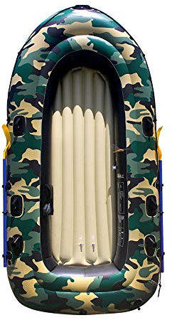 NOALED Kajak-Tarn-Schlauchboot für 2–4 Personen, ausgestattet mit Rudern und Bergungs-Beiboot, Outdoor-Sportarten (Farbe: Tarnung, Größe: 270 x 145 cm) (Camo