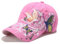 PACDE Cappello da baseball da donna ricamato a farfalla con paillettes alla moda cinturino regolabile in cotone cappelli da donna cappelli a bombetta da donna cappello da baseball da donna, rosa,