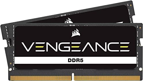 CORSAIR Vengeance SODIMM DDR5 RAM 64GB (2x32GB) 5600MHz CL48-48-48-90 1.10V Intel XMP 3.0 Laptop-Speicher – Schwarz (CMSX64GX5M2A5600C48)