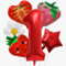 Luftballons Geburtstag 6 Stück, Set Mit, Erdbeer, Gänseblümchen, Stern Ballon, Folienballon für Mädchen Geburtstags Party Dekorationen