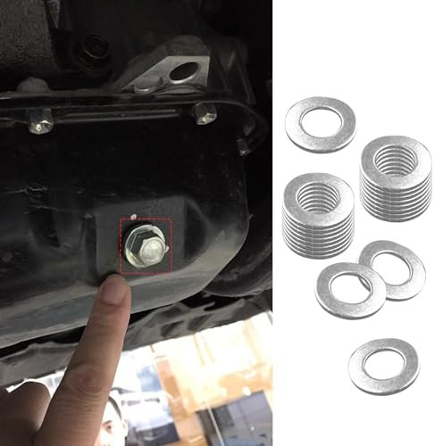 WINUERK 20PCS Oil Drain Plug Gasket Washer, Aluminum M14 Crush Washer Oil Drain Plug Replaces OEM 94109-14000 for Honda, Accord, Acura, Civic, Ridgeline, Odyssey, CR-V, Pilot, Fit, Element