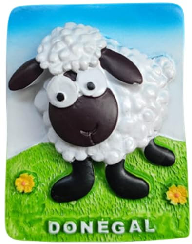 3D Sheep Style Donegal Ireland Fridge Magnet Tourist Souvenir Refrigerator Decoration Magnet Hand Painted Craft