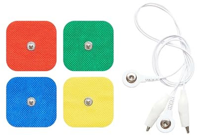 Playtronica 8 Patches for Skin and Plant, Electric Patches (Skin and Plant Friendly, Multicoloured Patches, Set Contains 8 Patches and 2 Crocodile Clips) Colours: Blue, Green, Yellow, Red