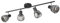 Trio Leuchten Spotbalken Tarifa 862800432, Metall Schwarz matt, Glas Chrom bedampft, exkl. 4x E14