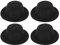 BESTonZON Schwarze Mini-Filzzylinder 4 Kleine Schwarze Hüte Schneemann-Zylinder Mit Formellem Design Miniaturhüte Mit Exquisiten Details Für Weihnachtsfeier-Puppen-Diy-Bastelprojekte