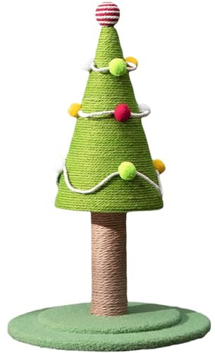 Gatto Albero Natalizio sisal graffiaggio di Gatto Natalizio Albero di Gatto Albero di Natale Albero Gatto Carino Elegante con Palline Colorate Albero di Natale per Gatti giocate Giocattolo Gatto gioc