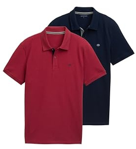 Tom Tailor Herren 1044879 Poloshirt, 35930 - Deep Red, 3XL EU