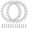 CNANRNANC Pointes de tondeuse robot en acier inoxydable - Amélioration de la traction - Roue de 225 mm pour encore plus d'adhérence - Vis en acier inoxydable - Accessoires de roues hors roues