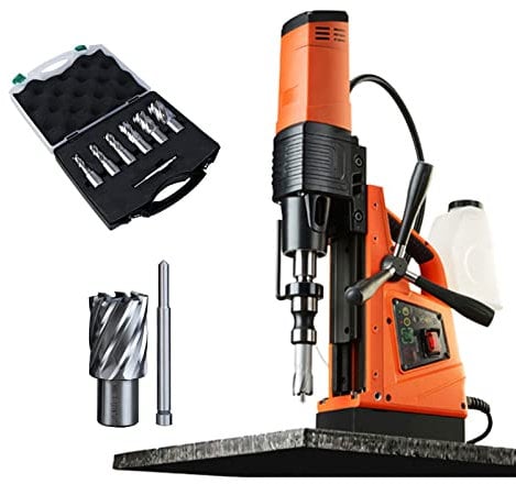1500W MD60 Magnetic Drill Press, 2-3/8 Inch (60mm) TCT Annular Boring Dia. 15000N Magnetic Force Magnetic Drilling System