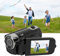 lvifloae Handheld Camcorder D90 1080p 16 Megapixel Digital Camera 16x Zoom HD Video Recorder with 2.4 Inch Rotatable Screen Camcorder and Fill-In Light USB Connection Port (Black)