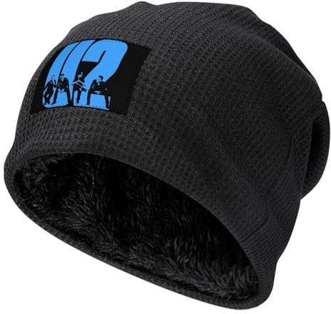 Raymatthie U%2 Damen Herren Schwarz Band Winter Cap Warme Mütze Slouch Beanie Schädel Cap Unisex Wintermütze für Männer Frauen Singer Fans Geschenke