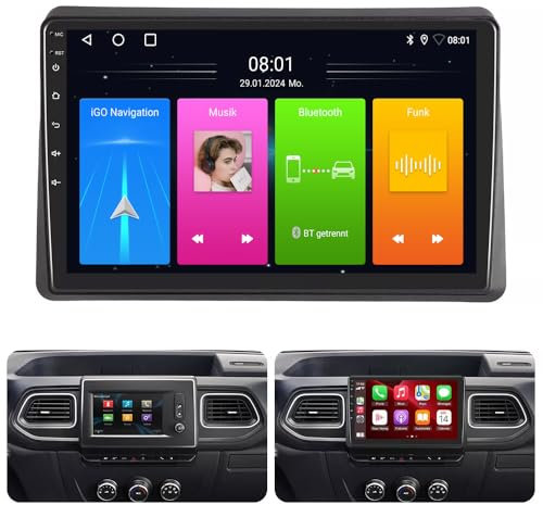 10.1 Inch Android Car Radio for Nissan NV400 Platform/Chassis X62 X62B/Vauxhall Opel Movano B Box Tipper X62/Renault Master II III IV Box Bus Van Estate MK3 FD JD JV FV EV HV UV ED HD UD