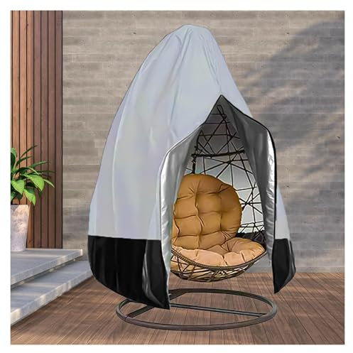 YSMSMZJK Housse De Fauteuil Suspendu sur Pied Rangement Pliable, Facile à Nettoyer Housse Oeuf Suspendu Extérieur Housse De Fauteuil Oeuf sur Pied,Gray-230x200cm