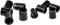 Bulk 10 Club Ferrules Replacement & Silver Ring For .370 Iron Shaft - Performance Reusable Plastic, Black