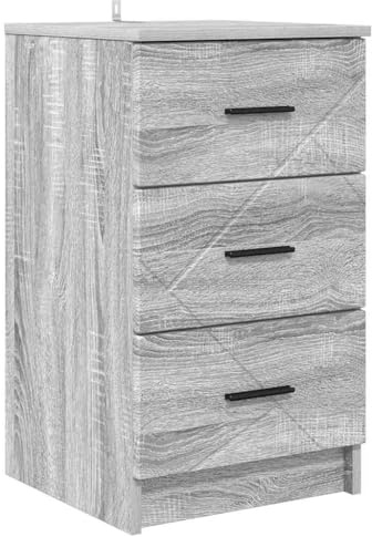 vidaXL Night Table - Storage Cabinet, Modern Bedroom Furniture, Contemporary Table Organizer
