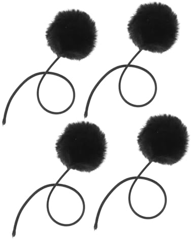 DIKACA Katzenbäume Ersatzkugelspielzeug Mit Glocke 4 X Katzenbälle Mit Glocken Aus Plüsch Hängendes Interaktives Katzenspielzeug Für Kratzbaum Türgriffe Und Schränke