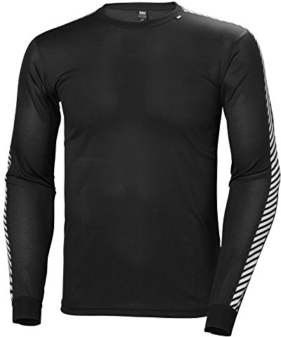 Helly Hansen Herren HH Lifa Stripe Crew Langarm Funktionsshirt, Schwarz, L