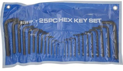 Blue Spot 25 Piece Hex Key Set and Pouch