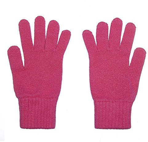 2-schichtige Damenhandschuhe aus purem Kaschmir, infra-rosa