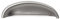 SOTECH Poignée coquille NICK aspect inox mat Distance de perçage 96 mm Poignée de pharmacie Poignées à encastrer Poignées coquilles de