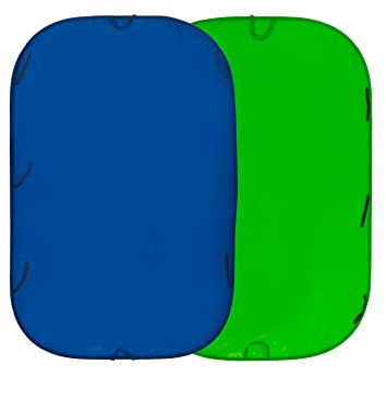 Manfrotto Chromakey Falthintergrund Doppelseitig Blau/Grün 180X210cm