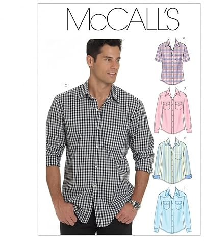 McCall's Men's Sewing Pattern 6044 - Long & Short Sleeve Shirts