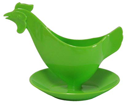 Sonja-Plastic Coquetier en forme de poule vert - Fabriqué en Allemagne