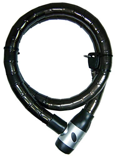 Point Unisex – Erwachsene GS 98 Panzerkabelschloss, Schwarz/Silber/Grau, 120 cm