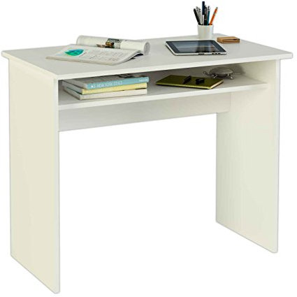 MEKA-BLOCK Mesa Escritorio, BambúMetal, Blanco, 50x90x74cm