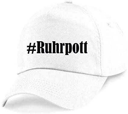 Reifen-Markt Base Cap Hashtag #Ruhrpott Größe Uni Farbe Weiss Druck Schwarz