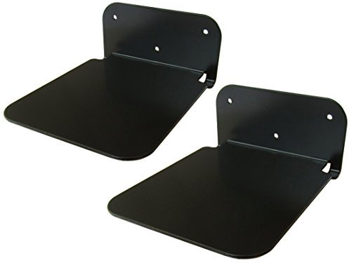 Galleksa Invisible Concealed Floating Metal Bookshelf Wall Mounted Storage for Home Room Creative Decoration Book Display (2 - Pack, Black)