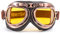 evomosa Motorradbrillen Vintage Cruiser Scooter Goggle Outdoor-Sandbrille Bike Racer Cruiser Touring Brillen (Copper, Yellow)