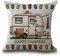 Hengjiang Baumwollleinen-Kissenbezug, 45 cm x 45 cm, mit Cartoon-Wohnwagen-Motiv und Aufschrift „Happy Campers“ (in engl. Sprache), Kissenhülle für Sofa-/Dekorkissen 10