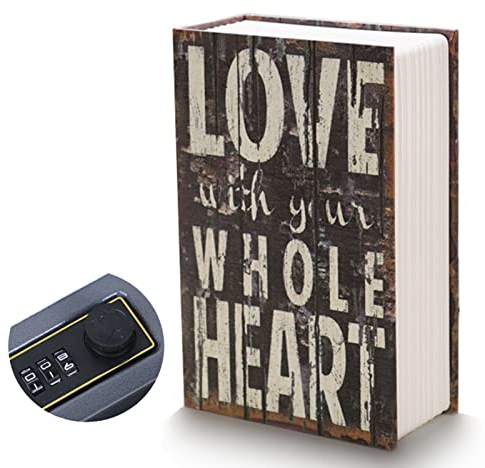 Buchtresor, Secret Book Sicher, Safe Box Buch, Safe Dose mit Sicherheit Zahlenschloss, Versteckte Passwortsperre versteckte Geldkassette für Geld, Schmuck, Buch und