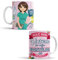 Taza Aquí Bebe la Mejor Odontóloga del Mundo/Taza aqui Bebe una Super Odontóloga/Taza Personalizada con Nombre/Taza Regalo Original para Odontóloga - Taza de cerámica de 350 ML