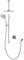 Aqualisa Optic Q smart shower (concealed) with adjustable handset and fixed ceiling head - with integral pump for gravity fed systems