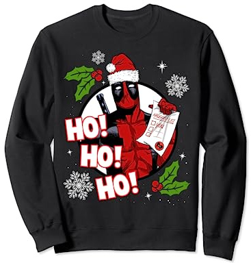 Marvel Deadpool Weihnachten Ho Ho Ho Naughty List Sweatshirt