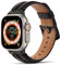Tasikar Correas Compatible con Correa Apple Watch 49mm 46mm 45mm 44mm 42mm, Banda de reemplazo de Cuero Genuino Compatible con Apple Watch Ultra Serie 10 9 8 7 6 5 4 3 2 1 SE (Negro)