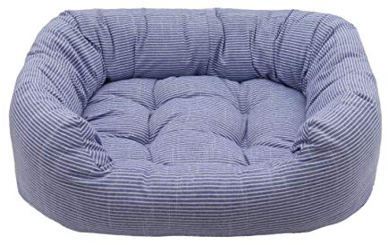 Rosewood Blue Sky Stripe Dog Bed, Medium, 66 x 55 cm